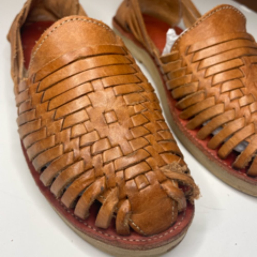 Espiritu Handmade Huarache Amber Leather Sandals
